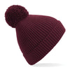 Engineered Ribbed Pom Pom Beanie (Embroidered)