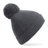 Engineered Ribbed Pom Pom Beanie (Embroidered)