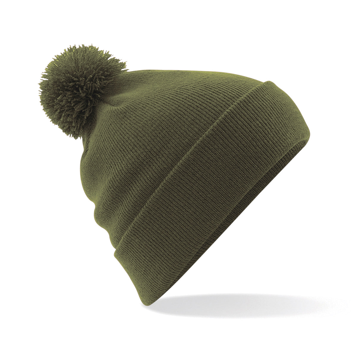 Ribbed Pom Pom Beanies (Embroidered)