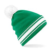 Pom Pom Stripe Teamwear Beanie (Embroidered)