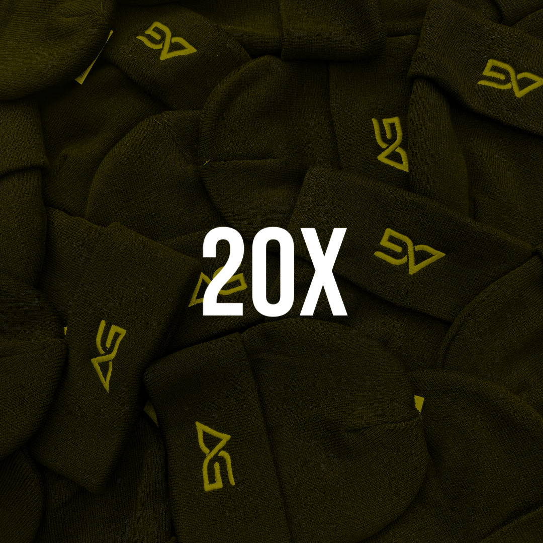 20x Ribbed Beanies (Embroidered)