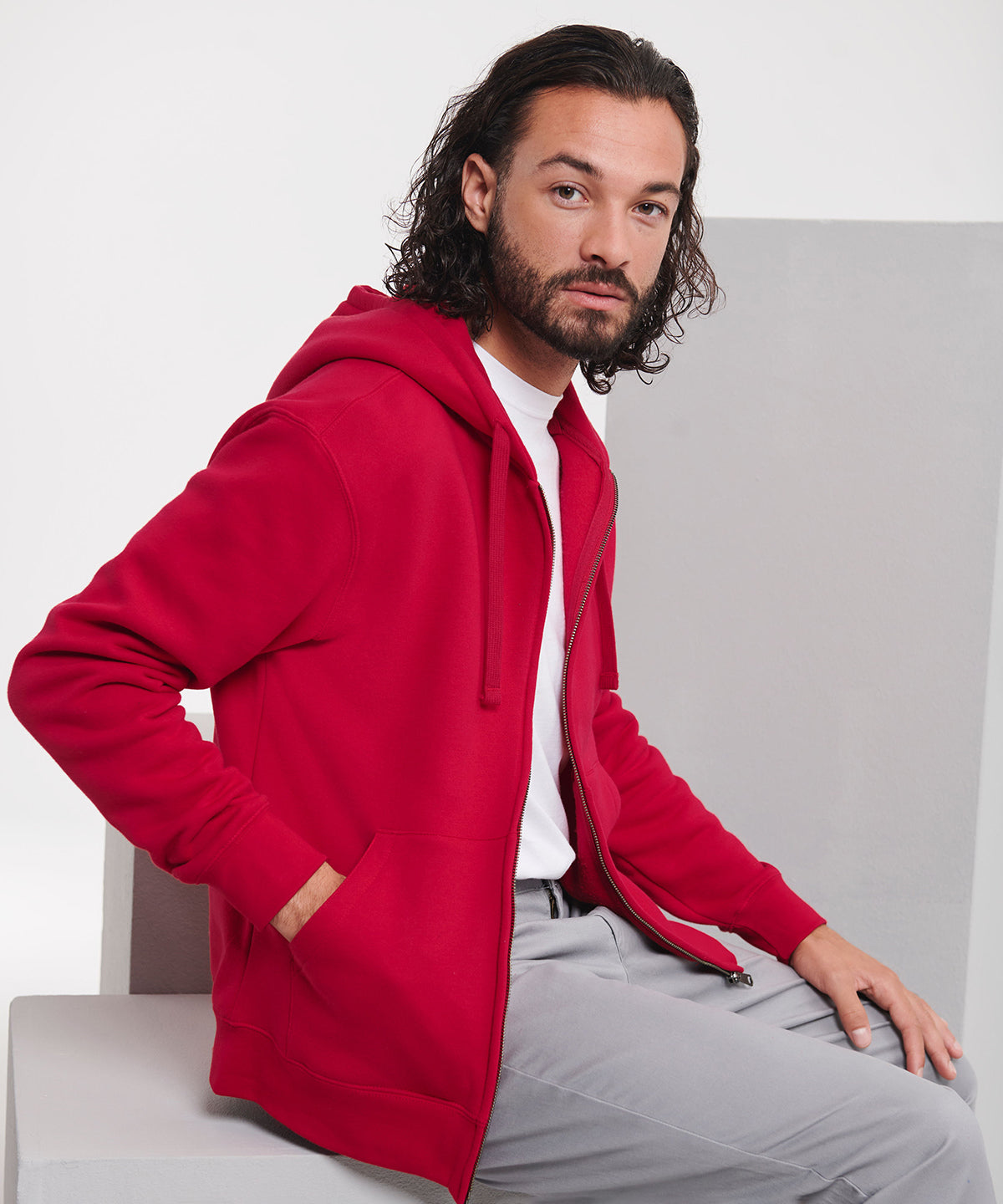 J266M Authentic Zipped Hooded Sweat