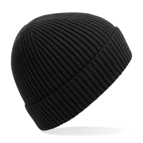 10x Rubber Patch Engineered knit ribbed beanie