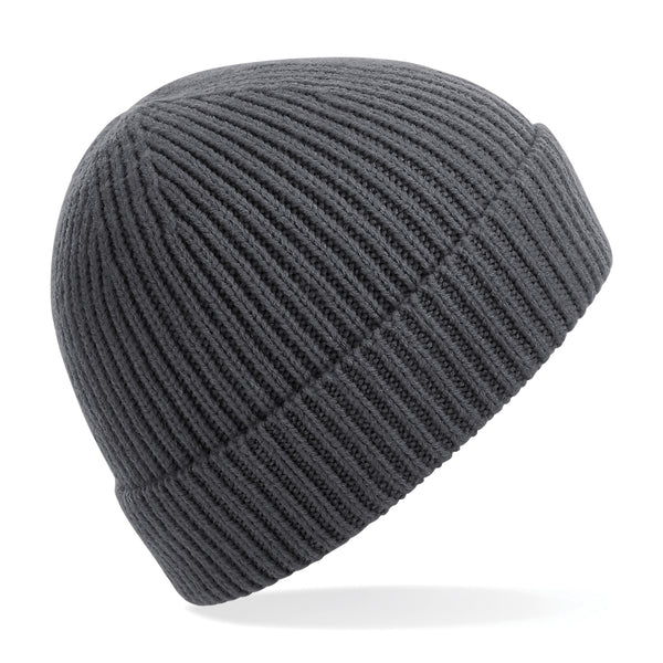 10x Rubber Patch Engineered knit ribbed beanie