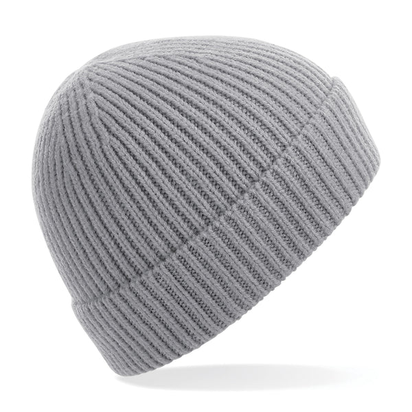 10x Rubber Patch Engineered knit ribbed beanie