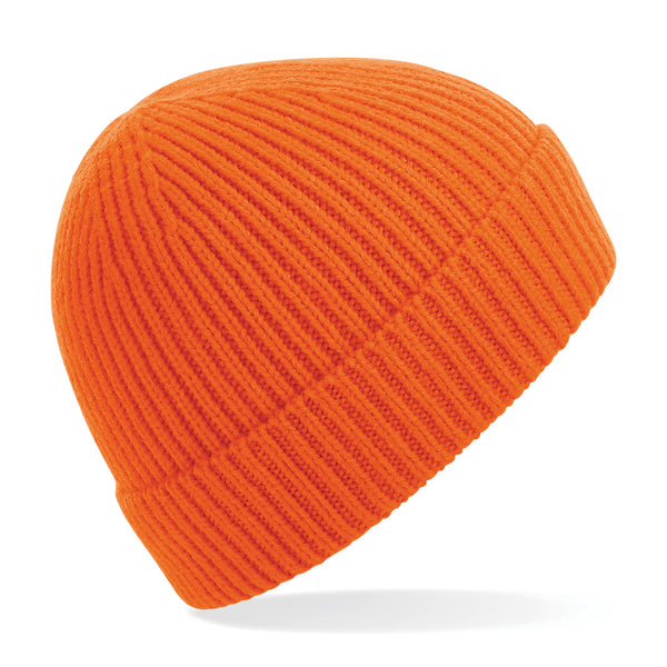 10x Rubber Patch Engineered knit ribbed beanie