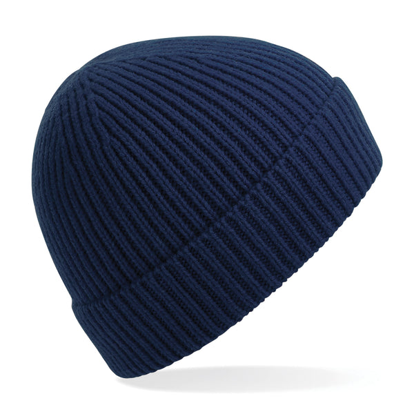 10x Rubber Patch Engineered knit ribbed beanie