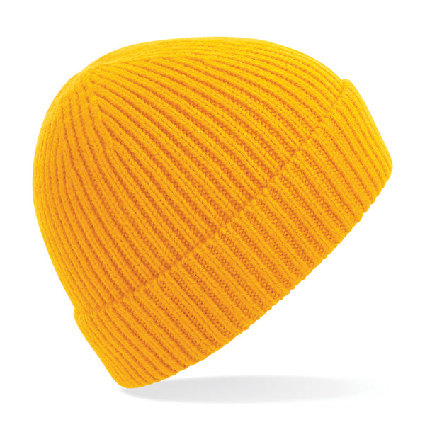 10x Rubber Patch Engineered knit ribbed beanie