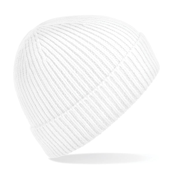 10x Rubber Patch Engineered knit ribbed beanie