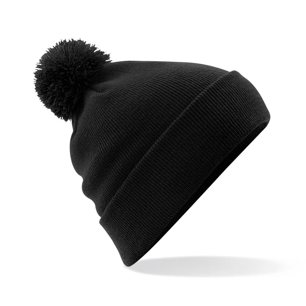 Ribbed Pom Pom Beanies (Embroidered)