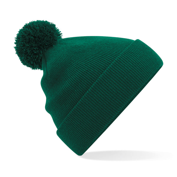 Ribbed Pom Pom Beanies (Embroidered)