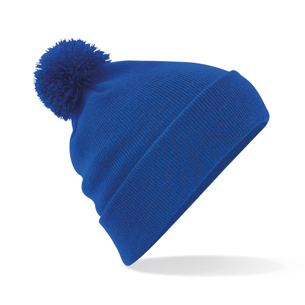 Ribbed Pom Pom Beanies (Embroidered)