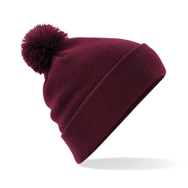 Ribbed Pom Pom Beanies (Embroidered)