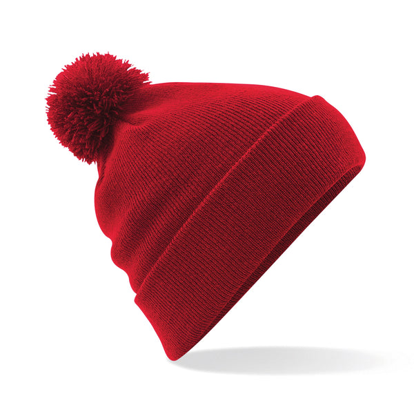 Ribbed Pom Pom Beanies (Embroidered)