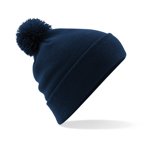 Ribbed Pom Pom Beanies (Embroidered)