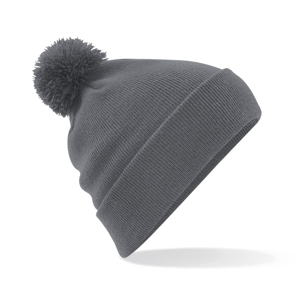 Ribbed Pom Pom Beanies (Embroidered)