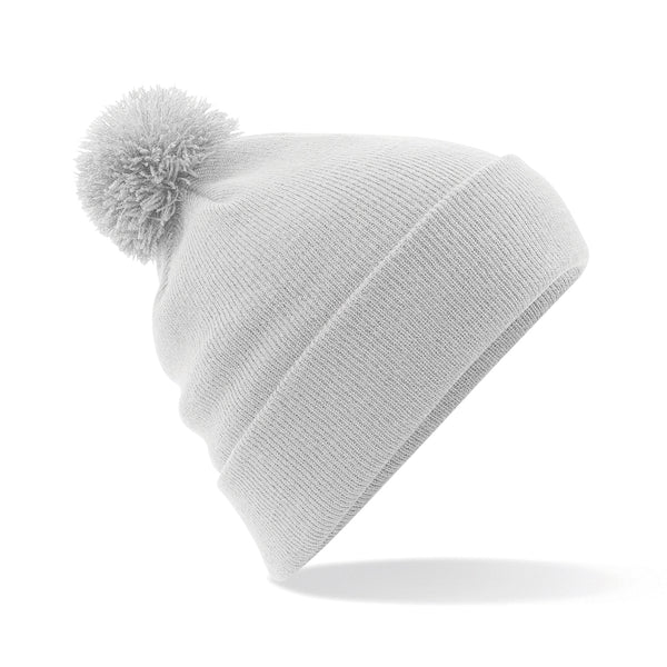 Ribbed Pom Pom Beanies (Embroidered)