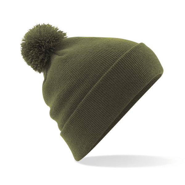 Ribbed Pom Pom Beanies (Embroidered)