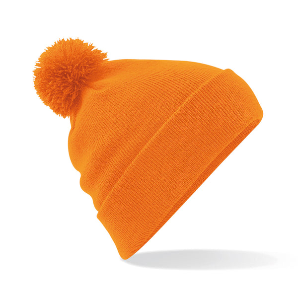 Ribbed Pom Pom Beanies (Embroidered)