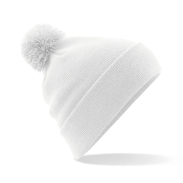 Ribbed Pom Pom Beanies (Embroidered)
