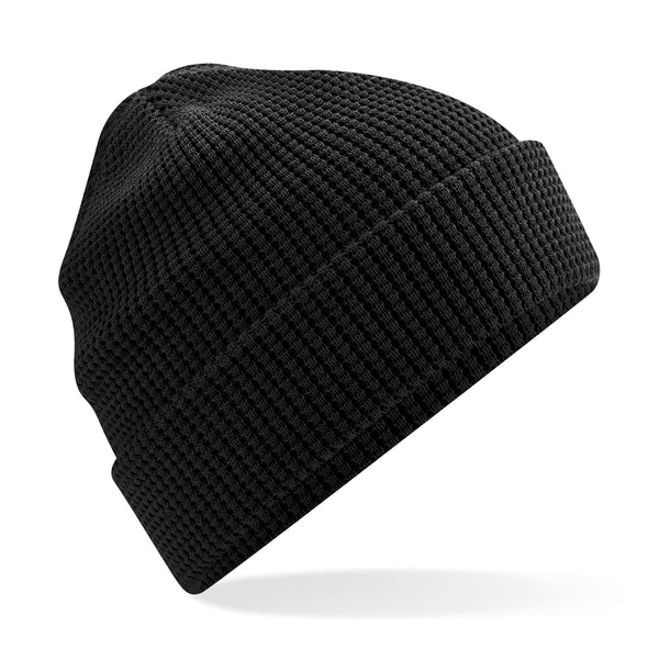 Organic Waffle Knit beanie (Embroidered)