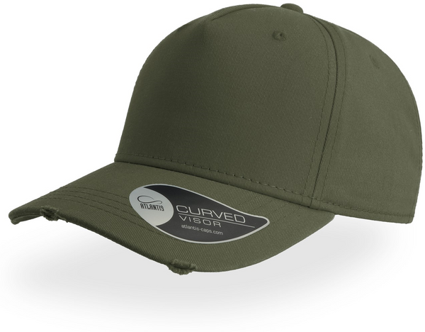 Distressed 5 Panel Cap (Embroidered)