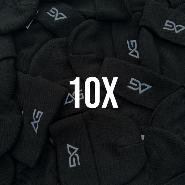 10x Ribbed Beanies (Embroidered)