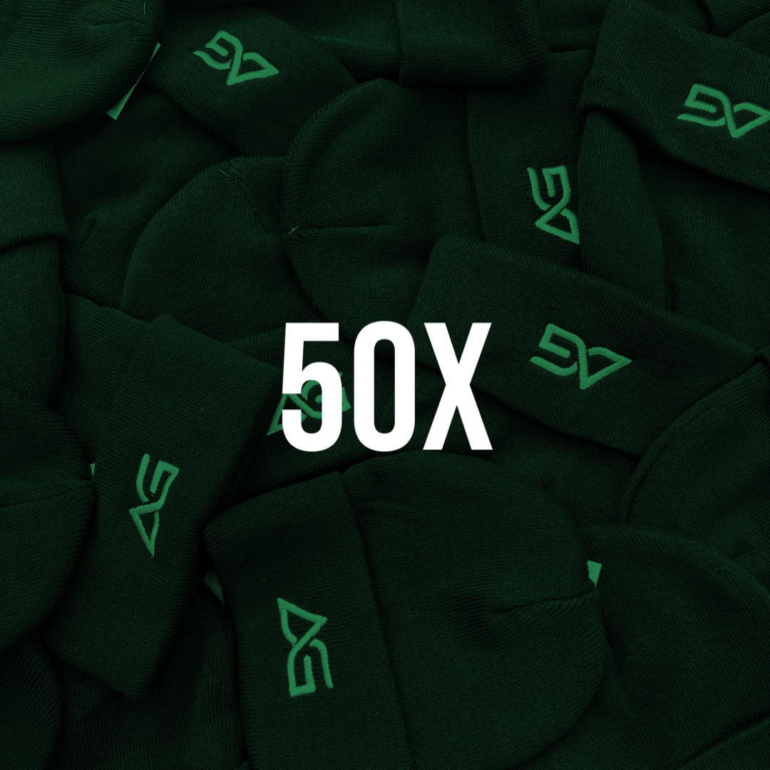 50x Ribbed Beanies (Embroidered)