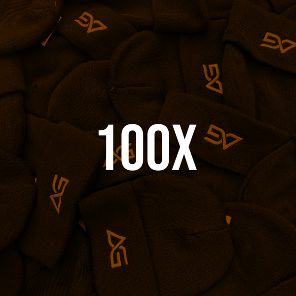100x Ribbed Beanies (Embroidered)