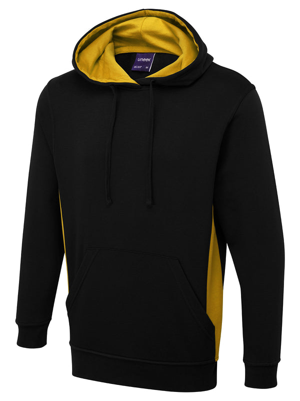 Two Tone Hooded Sweatshirt Uneek UC517