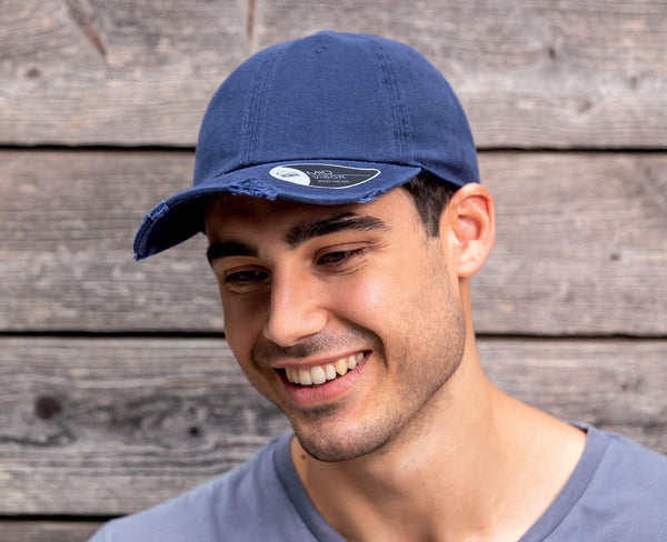 Dad Hat Destroyed 6 Panel Cap (Embroidered)