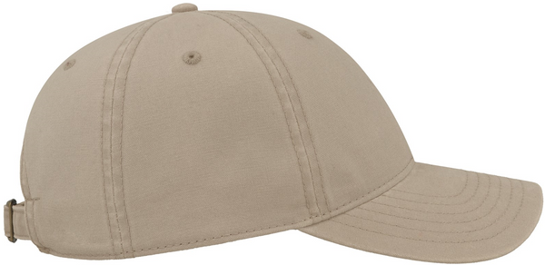 Solid Canvas Unstructured 6 Panel Cap (Embroidered)