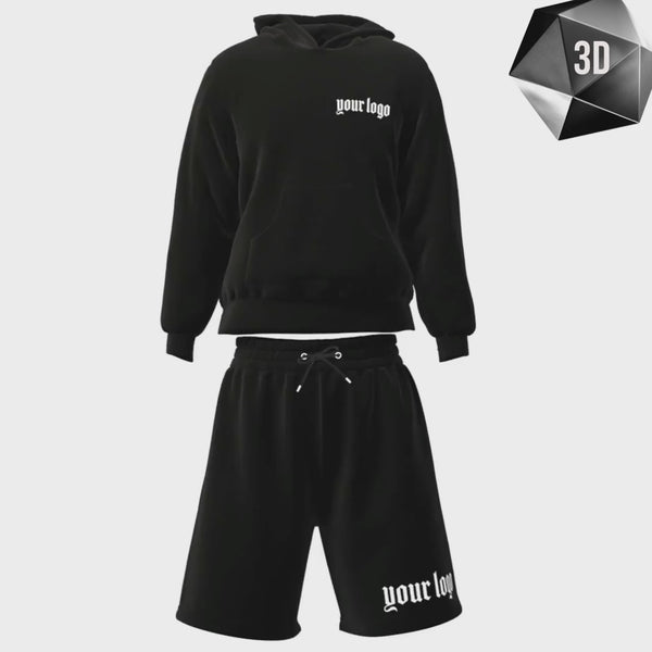 3D Spinning Mock Up (Shorts & Hoodie)