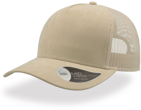 Rapper Suede 5 Panel Trucker Cap (Embroidered)