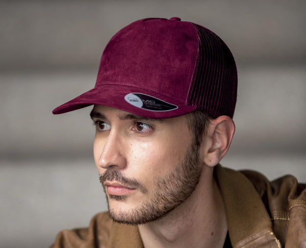 Rapper Suede 5 Panel Trucker Cap (Embroidered)