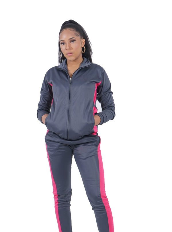 Unisex Polyester Stripe Tracksuit
