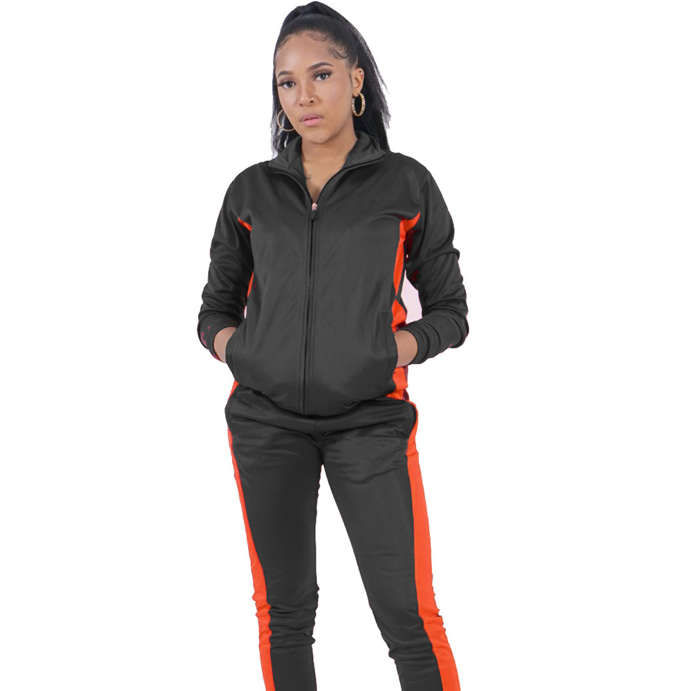 Unisex Polyester Stripe Tracksuit