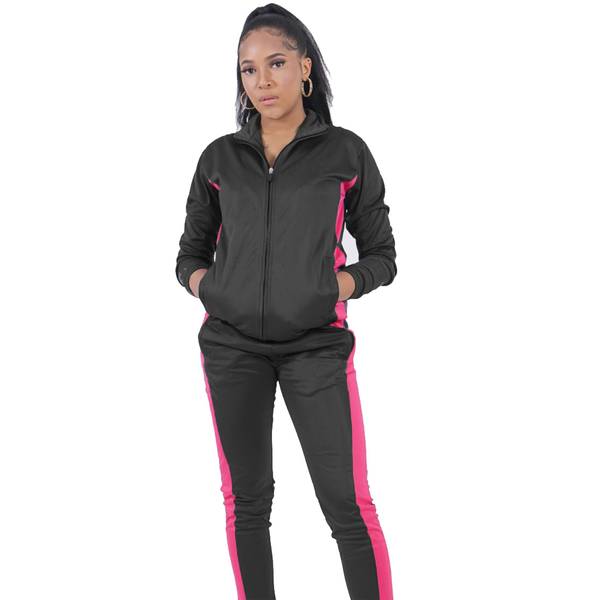 Unisex Polyester Stripe Tracksuit